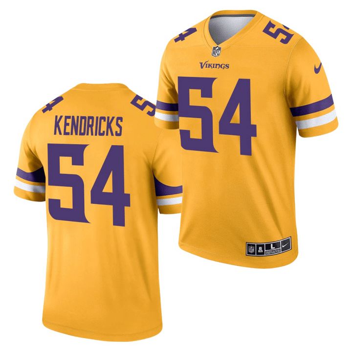 Men Minnesota Vikings 54 Eric Kendricks Nike Gold Inverted Legend NFL Jersey